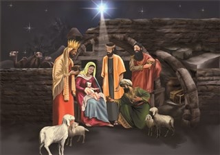 The wise men bring their gifts
